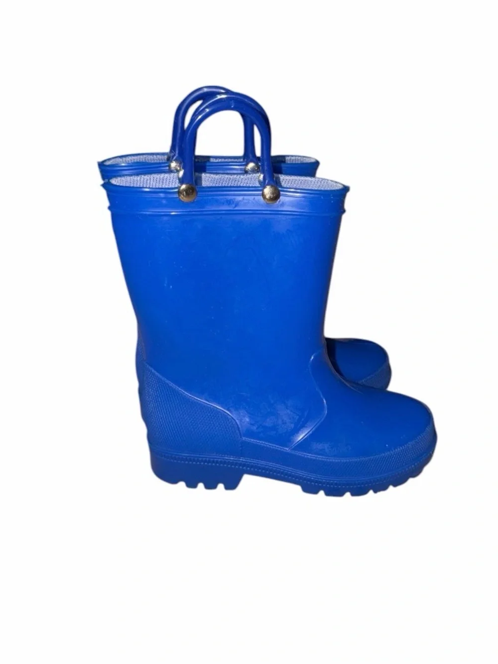 Kids Blue Rain Boots with Grip Sole
